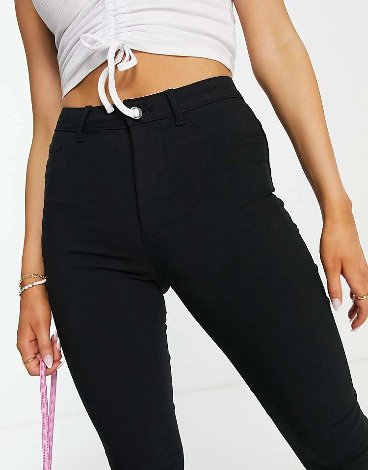 Pieces Highskin Skinny Jeans With High Waist In Black For Women - Image 4