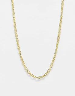 Pieces 18k Plated Chain Necklace In Gold For Women