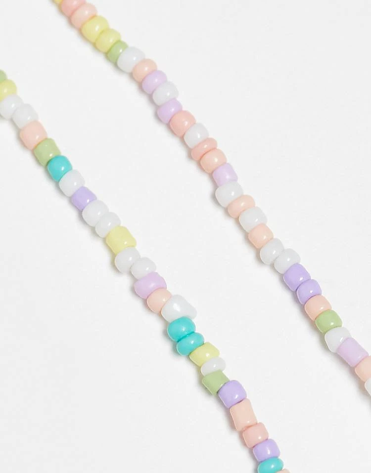 Pieces 2 Pack Small Beaded Necklaces With Pearl Detail In Multi For Women - Image 2