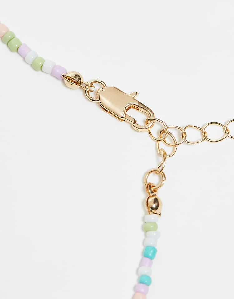 Pieces 2 Pack Small Beaded Necklaces With Pearl Detail In Multi For Women - Image 3