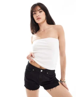 Pieces Bandeau Top In White For Women