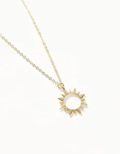 Pieces Celestial Sun Necklace In Gold For Women