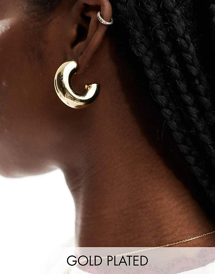 Pieces Chunky Hoop Earrings In Gold For Women