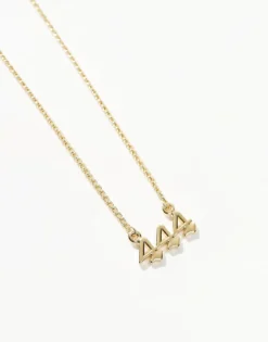Pieces '444' Angel Number Necklace In Gold For Women