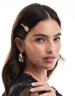 Pieces Halloween Spooky Girl Hair Slides In Orange And White For Women Gold