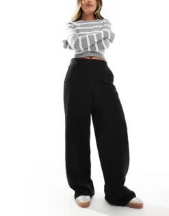 Pieces Wide Leg Dad Trousers