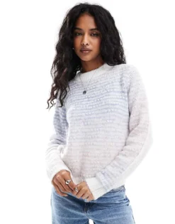 Pieces Knitted Ombre Jumper In Multi For Women