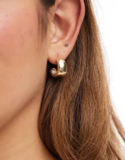 Pieces Chunky Hoops In Gold For Women