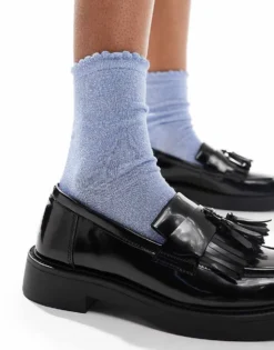 Pieces Glitter Sock In Light Blue For Women Hydrangea Blue