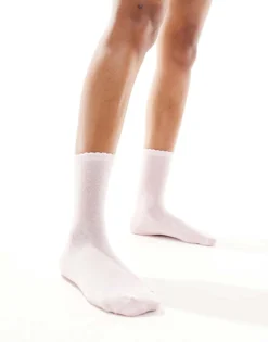 Pieces Pices Glitter Sock In Light Pink For Women Roseaete Spoonbill